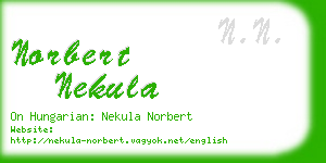 norbert nekula business card